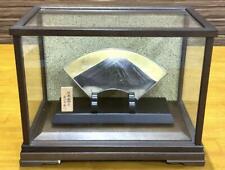 Pure silver Fan-shaped Fuji No. 4 Made by Takehiko Comes in a glass case picture