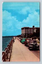 Murray Boulevard Low Battery Charleston SC Fort Sumter Background Postcard picture