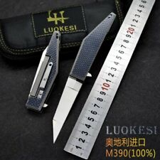 8'' New Fast Opening M390 Steel Blade Carbon Fiber Handle Folding knife VTF07 picture