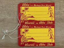 Vintage Hawaii MacKenzie Tours 1960s Large Travel Tags - AMAZING picture