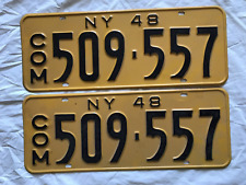 NEW YORK STATE COMMERCIAL LICENSE PLATE SET 1948 picture