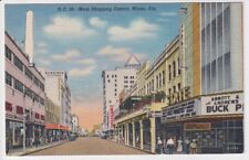 Vintage Miami Postcard - Main Shopping District - Historical Miami Postcard picture