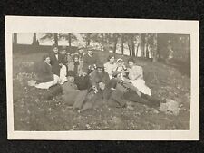 Large Group Of Friends Antique RPPC Real Photo Postcard picture