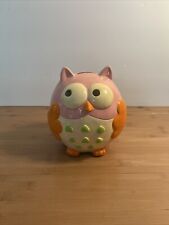 Pink Owl Coin Piggy Bank Circo Girl Child Room Decor picture