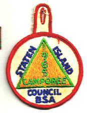-Vintage STATEN ISLAND COUNCIL-Round Alm. Mint 1965 vers Mrged 1968 Boy Scout NY picture
