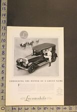1926 LOCOMOBILE BROUGHAM EQUESTRIAN POLO HORSE SPORT BRIDGEPORT AUTO CAR AD UX95 picture