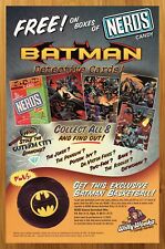 1997 Wonka Nerds Candy Print Ad/Poster Batman Trading Cards Basketball Art 90s picture
