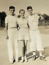 OE Photo Handsome Men Beautiful Woman Man Lifting Shirt Up Dress White 1930s picture