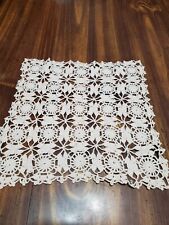 Crochet Doilie Vintage White Square Handmade  picture
