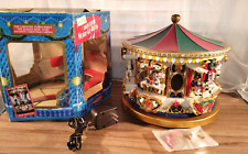 MR. CHRISTMAS vintage MERRY GO AROUND LARGE musical working - video picture