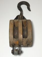 Vintage Boston Lockport Block Co. Double Pulley, Double Sheave Antique Works picture