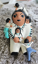 Storyteller Clay Ceramic Figurine Native American Vintage 5 Children picture