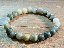 *8mm GORGEOUS HIGH VIBRATIONAL GREEN FIRE AZEZTULITE NATURAL CRYSTAL BRACELET* picture