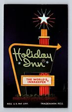 Tulsa OK-Oklahoma, Holiday Inn Sign, Advertising, Antique Vintage Postcard picture