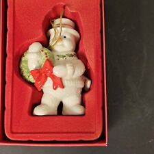 Collectible Lenox Christmas Annual 2016  Happy Holidays Snowman With  Wreath NIB picture