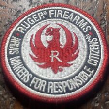 Vintage RUGER FIREARMS Logo USA Embroidered Knife Gun Sheet Collectors Patch picture