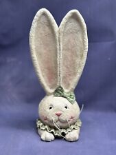 Papier Mache Bunny Rabbit Easter Long Ears Adorable Decor Shelf Sitter picture