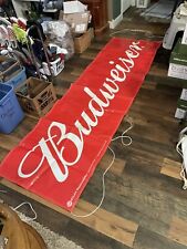 BUDWEISER Beer Script Banner 2016 Anheuser Busch 34” X 115” XL One Sided Red picture