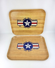 2 Vtg Kelly Air Force Base Mess Serving Trays Rare Military Collectibles USAF picture
