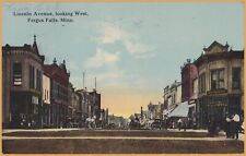 Fergus Falls, Minn., Lincoln Ave. looking west, 1913-Pan Pacific 