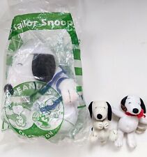 3 Plush Snoopy: 2000 Mcdonalds 70s Sailor 50 Year, Lever Bros & Wendy's picture