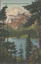Mt. Baker and Reflection Lake, Washington State Postcard c1930s UNP 8107.1 picture