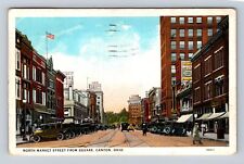Canton OH-Ohio, North Market Street, Vintage Cars Antique Vintage c1930 Postcard picture