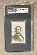 1890 N309 Aug. Beck “YUM YUM” Abraham Lincoln U.S. Presidents SGC Authentic picture