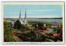 Ste. Anne De Beaupre Quebec Canada Postcard General View c1950's Vintage picture