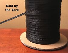 BLACK Ribbed Polyester Grosgrain Ribbon in 1/8 Inch (3mm) Width SOLD BY THE YARD picture