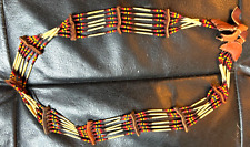 Awesome Old Navajo Beaded Quill Hatband picture