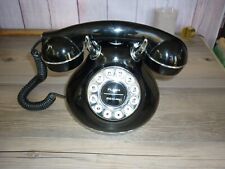 VINTAGE POLYCONCEPT 50's MONSTER TELEPHONE PUSH BUTTON DIAL BLACK SF03289 picture