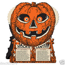 HALLOWEEN Jack O Lantern FORTUNE WHEEL GAME Vintage Beistle 1930 Reproduction picture
