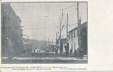 CORAOPOLIS PA - Fourth Avenue Looking West March 15, 1907 Flood Day Postcard picture