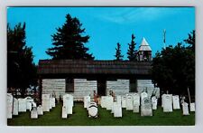 New Glarus WI-Wisconsin, Original Log Church, c1980 Vintage Souvenir Postcard picture