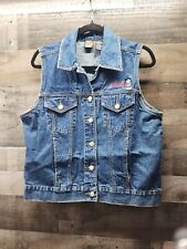 Mickey Unlimited Disney Mickey Mouse Denim Vest Sz M 100% Cotton Jerry Leigh picture