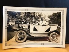 Original Great Antique Photograph Snapshot Men w/ Black Gloves in 1920's Car picture