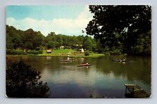 Kayaking Rainbow Lake at Rainbow Lake Lodge Brevard North Carolina Postcard picture