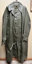 Post WWII US ARMY O.D. Dismounted Raincoat. Rare Size Large picture