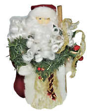 12” Santa Claus Father Christmas Tree Topper Red Coat Large Centerpiece Holiday  picture