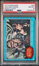 1977 Topps Star Wars #4 Han & Chewie Shoot It Out PSA 8 NM-MT Blue Series 1 picture