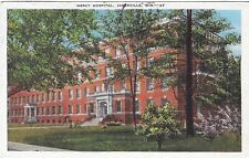 Vintage Wisconsin Linen Postcard Janesville Mercy Hospital picture