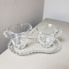 Pretty ~Vintage Imperial Candlewick Creamer, Sugar & Tray picture