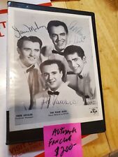 Four Aces Original Group Autographed Photo DVD size. 4 Aces.  picture