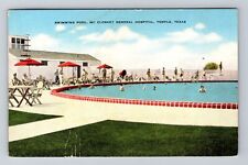 Temple TX-Texas, McCloskey General Hospital Pool, c1945 Antique Vintage Postcard picture