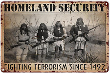 Vintage Native American Indian Poster Homeland Security Native American  picture
