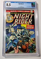 NIGHT RIDER #1 1974 CGC 8.5 Marvel White Pages Ghost Rider name changed picture