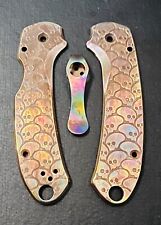 Flytanium X PLAYGE Modded Chemical Fade Ano Titanium Spyderco Para 3 Scales picture