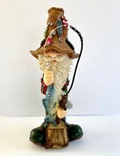 Sullivan Hillbilly Gone Fisherman Resin Figurine Gnome Fishing Lure Hat 9x3