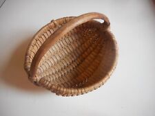Sweet little antique miniature hand woven Melon shaped Basket picture
